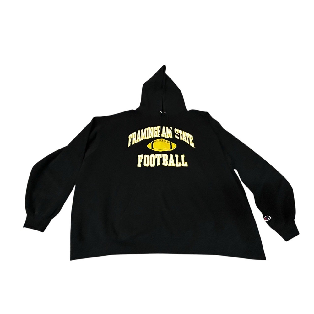 Framingham State Football  Midweight Hoodie‎ Sweatshirt Sz XXXL Black Champion